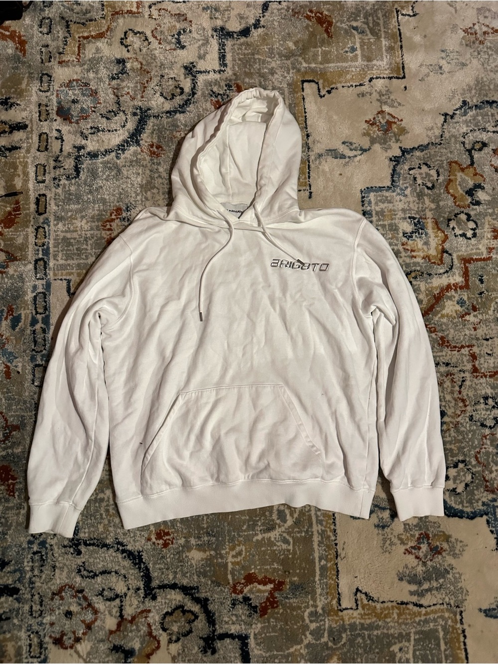 Axel Arigato White Pullover Hoodie with Logo